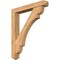 Ekena Millwork Olympic Arts and Crafts Smooth Bracket w/ Offset Brace, Western Red Cedar, 5 1/2"W x 34"D x 40"H BKT0604X34X40OLY03SWR - alternate 1